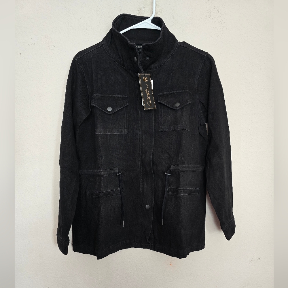 DG2 By Diane Gilman Ladies Knit Twill Cargo Jacket